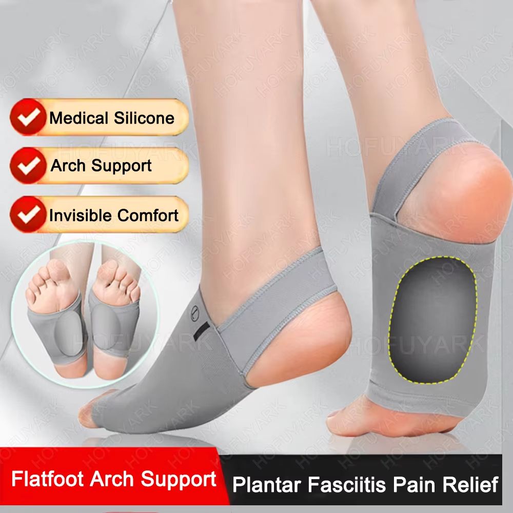 Silicone Arch Support Insoles  Flat Foot Corrector  Plantar Fasciitis Pain Relief Sleeves For Men A 1