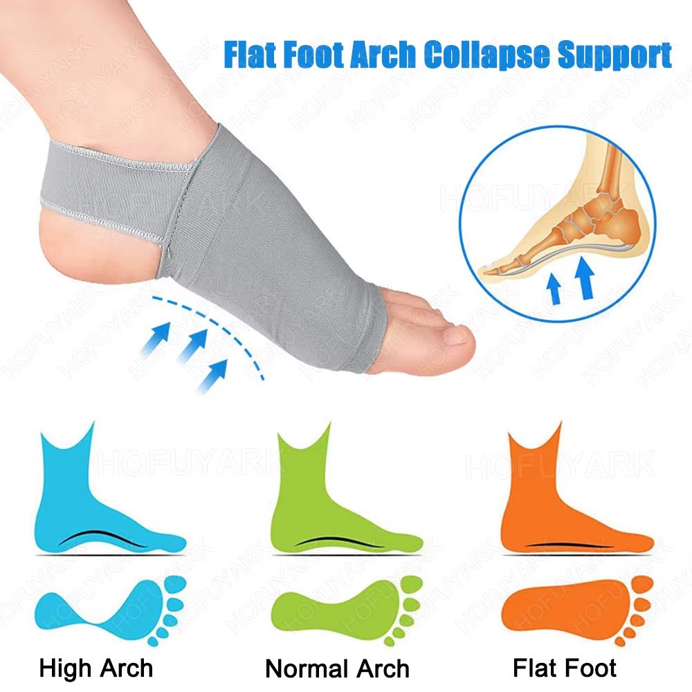 Silicone Arch Support Insoles  Flat Foot Corrector  Plantar Fasciitis Pain Relief Sleeves For Men A 2