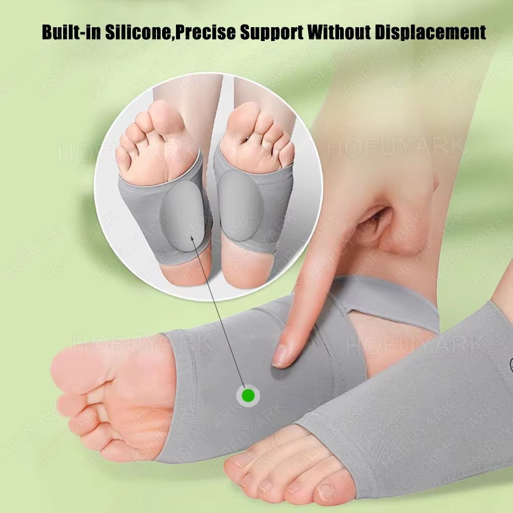 Silicone Arch Support Insoles  Flat Foot Corrector  Plantar Fasciitis Pain Relief Sleeves For Men A 4