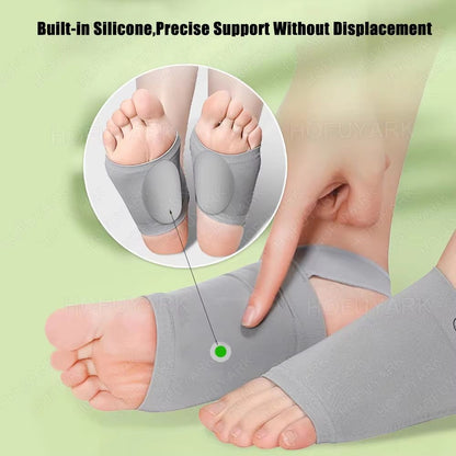 Silicone Arch Support Insoles  Flat Foot Corrector  Plantar Fasciitis Pain Relief Sleeves For Men A 4