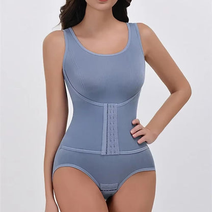 Womens Bodysuit Shapewear With Zipper And Belt  Tummy Control Slimming Waist Trainer Body Shaper 3