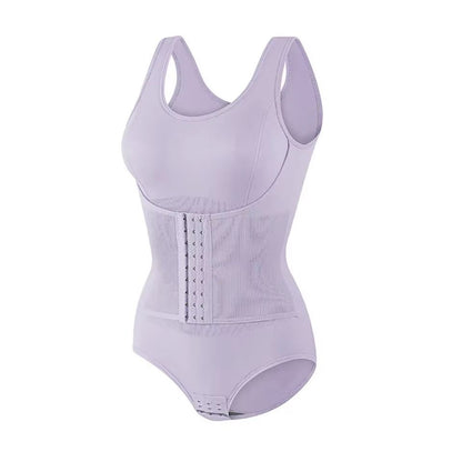 Womens Bodysuit Shapewear With Zipper And Belt  Tummy Control Slimming Waist Trainer Body Shaper 9