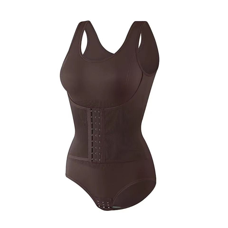 Womens Bodysuit Shapewear With Zipper And Belt  Tummy Control Slimming Waist Trainer Body Shaper 10
