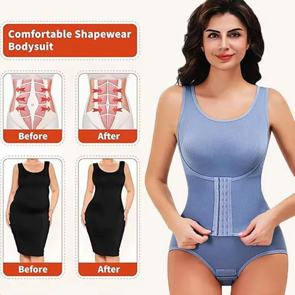 Womens Bodysuit Shapewear With Zipper And Belt  Tummy Control Slimming Waist Trainer Body Shaper 4