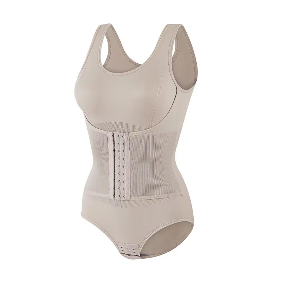Womens Bodysuit Shapewear With Zipper And Belt  Tummy Control Slimming Waist Trainer Body Shaper 7