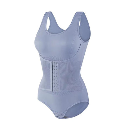 Womens Bodysuit Shapewear With Zipper And Belt  Tummy Control Slimming Waist Trainer Body Shaper 8