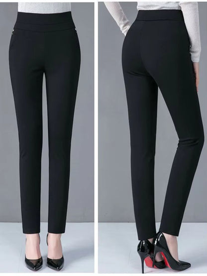 Womens Winter Warm Pencil Pants  FleeceLined Skinny Trousers For Cold Weather Comfort  Style 3