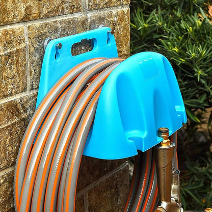 Wall-Mounted Garden Hose Holder – Durable Plastic Irrigation Pipe Organizer and Storage Rack