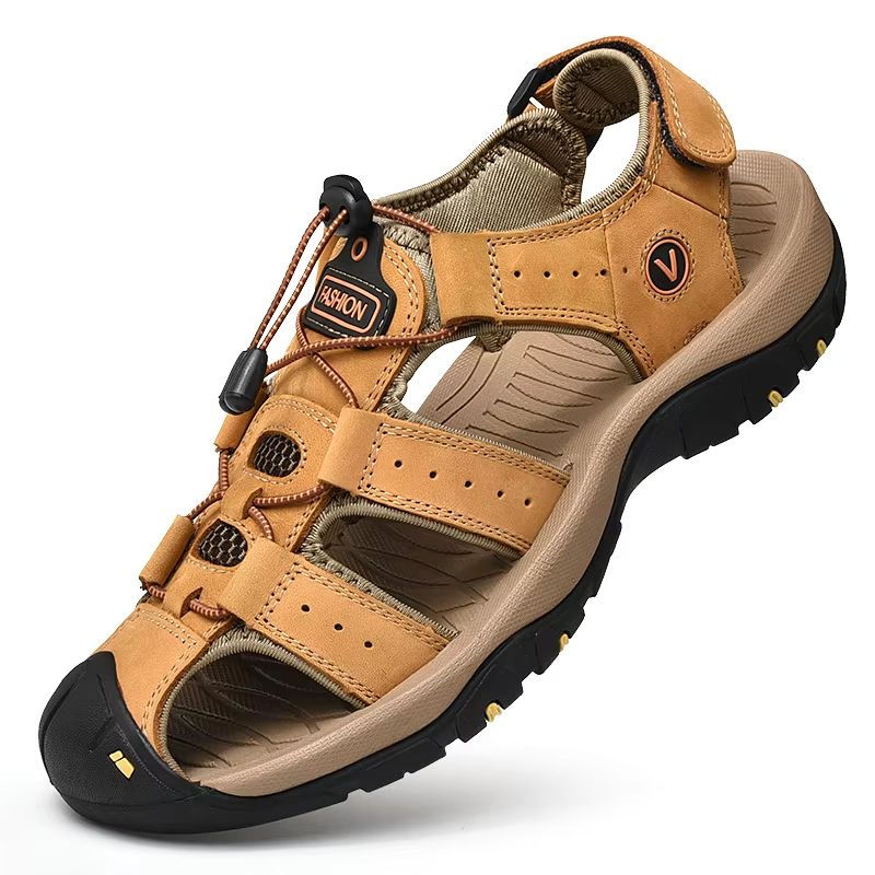 Mens Summer Genuine Leather Sandals  Casual Outdoor Beach Shoes With Roman Style Plus Size 3848 10