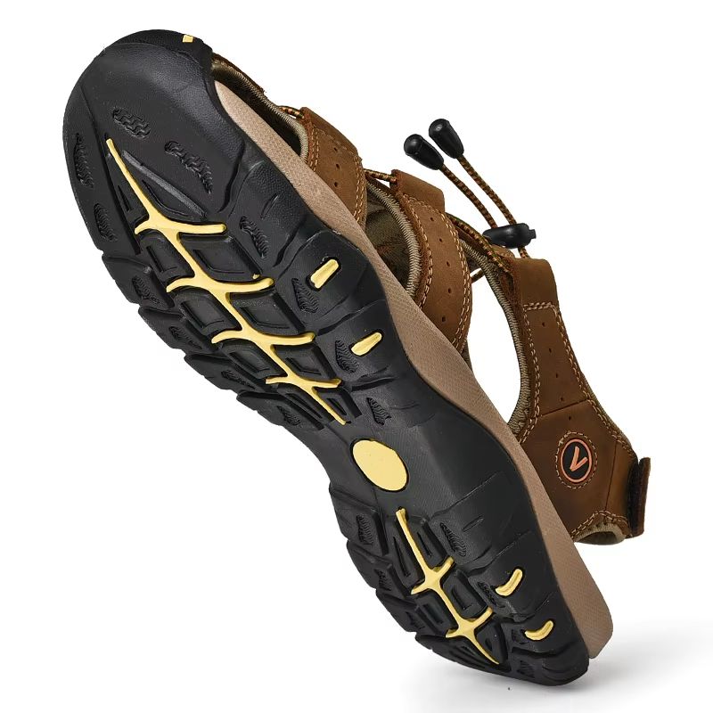 Mens Summer Genuine Leather Sandals  Casual Outdoor Beach Shoes With Roman Style Plus Size 3848 4