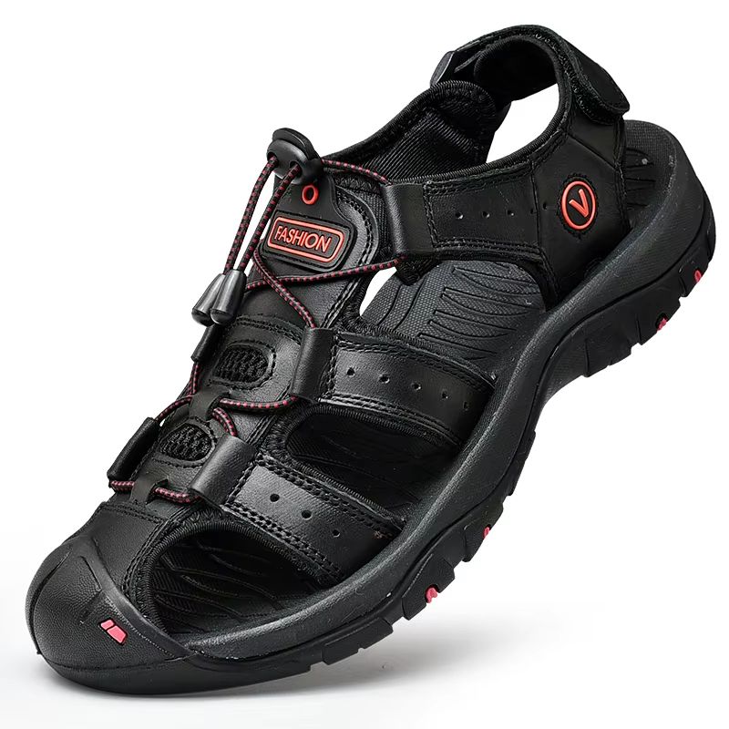 Mens Summer Genuine Leather Sandals  Casual Outdoor Beach Shoes With Roman Style Plus Size 3848 7