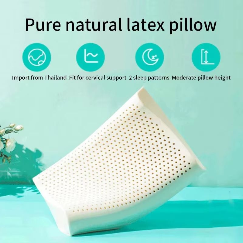 Thai Natural Latex Pillow – Orthopedic Cervical Memory Support for Restful Sleep