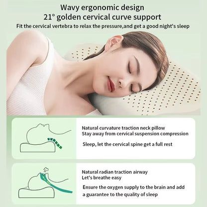 Thai Natural Latex Pillow  Orthopedic Cervical Memory Support For Restful Sleep 2