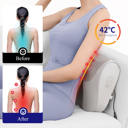 Electric Shiatsu Massage Pillow, Jinkairui Neck Back Massager with Heat, Deep Kneading for Shoulder and Full Body Muscle
