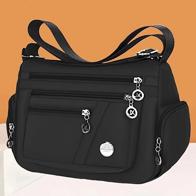 Oxford Cloth Crossbody Bag – Multi-Compartment Travel Shoulder Bag for Women