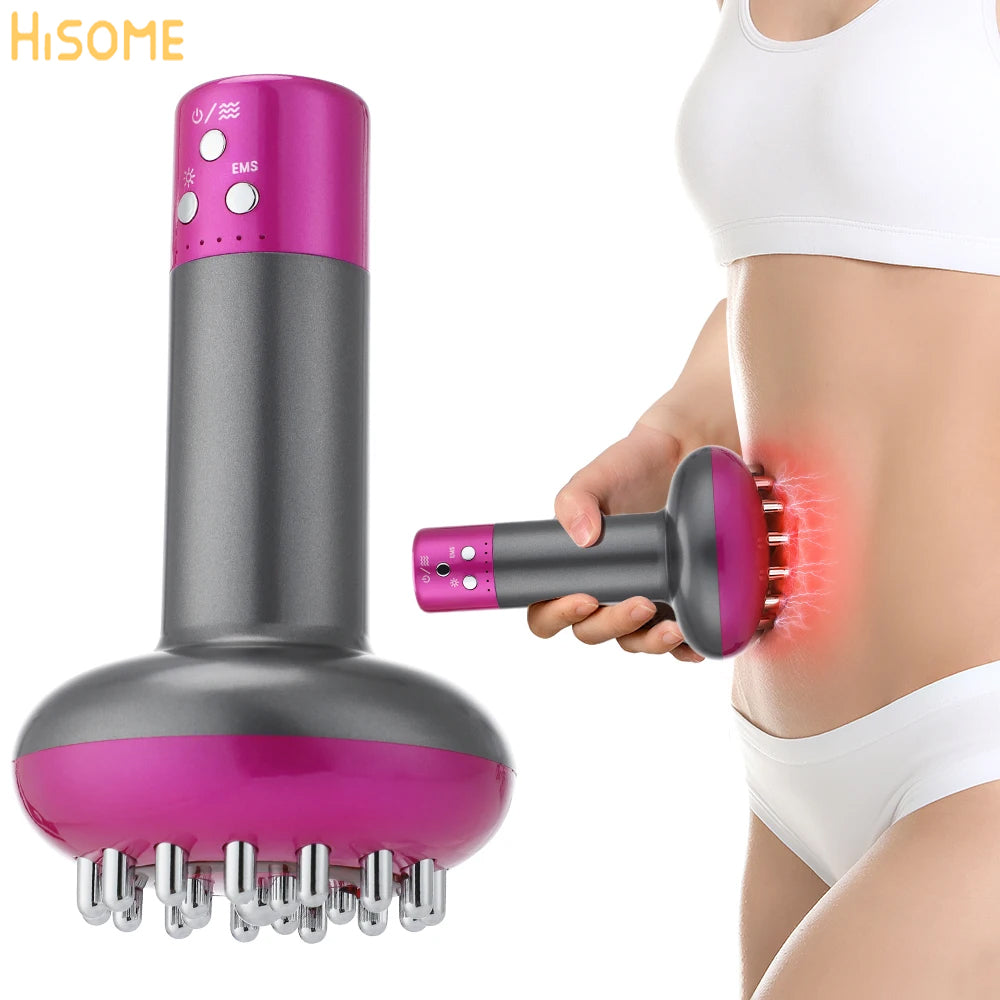 Meridian Body Massage Brush Microcurrent, Electric Lymphatic Drainage Machine, Anti Cellulite Guasha Physiotherapy