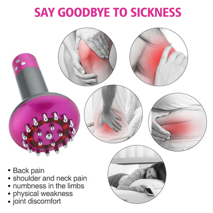 Meridian Body Massage Brush Microcurrent, Electric Lymphatic Drainage Machine, Anti Cellulite Guasha Physiotherapy