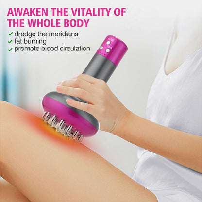 Meridian Body Massage Brush Microcurrent, Electric Lymphatic Drainage Machine, Anti Cellulite Guasha Physiotherapy