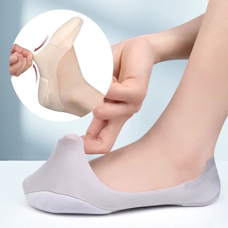 Womens Plantar Fasciitis Insole Socks  Invisible Shock Absorbing NonSlip Shoe Pads 2