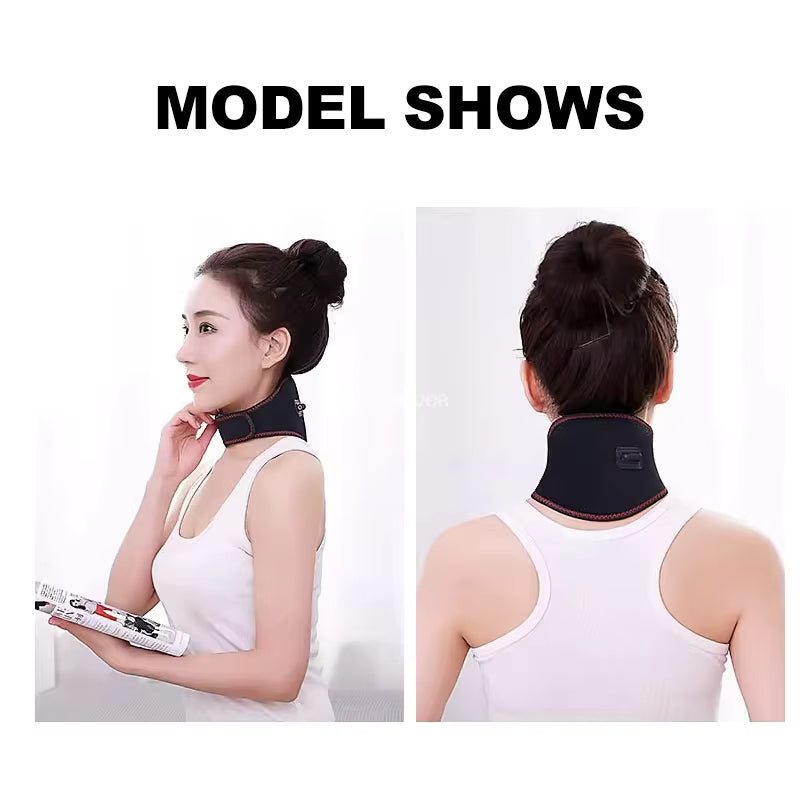 USB Heated Neck Brace, Electric Neck Heating Pad Hot Compress for Soreness Relief & Neck Therapy