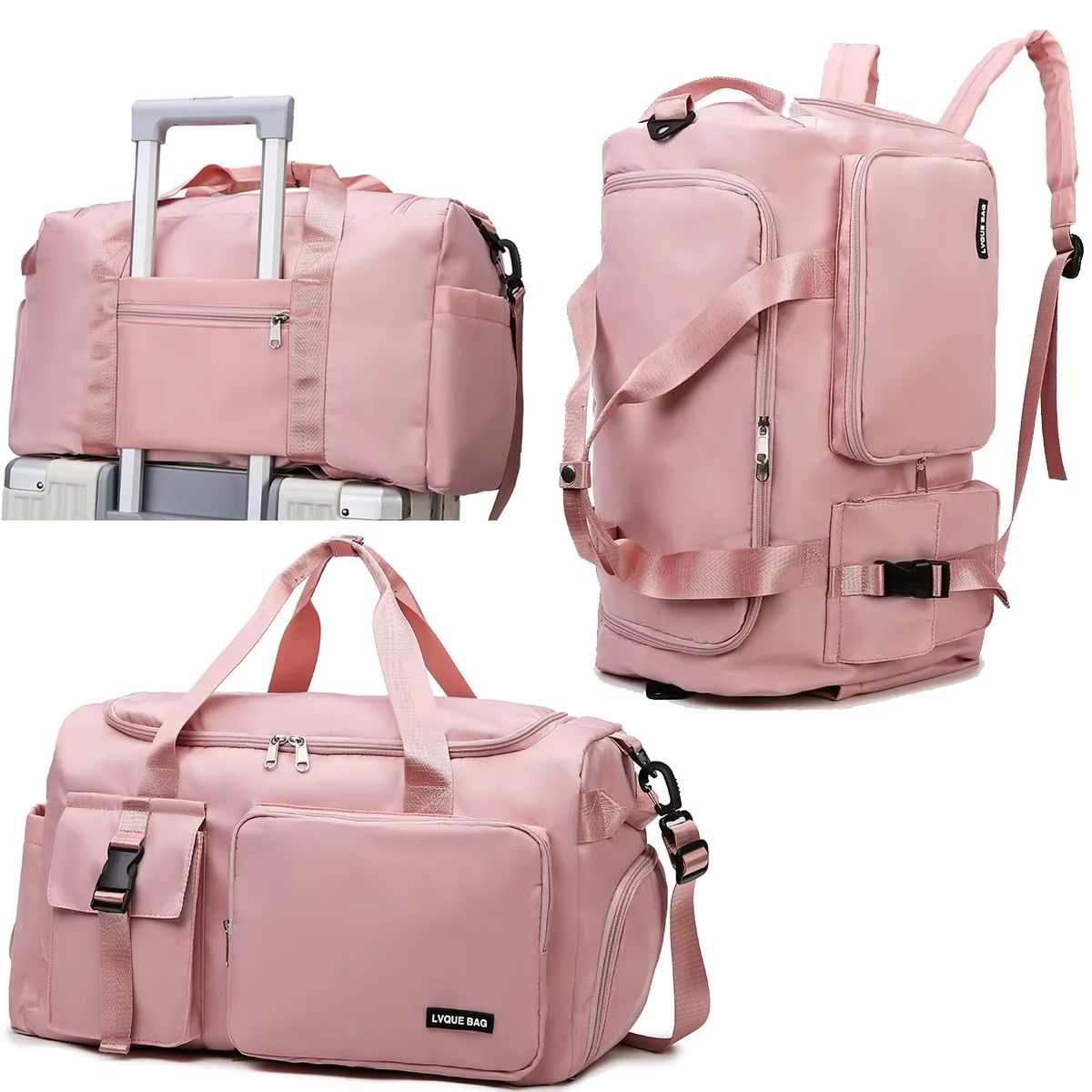 Women's Sports Gym Bag – Waterproof Travel Duffel with Dry Wet Separation & Crossbody Strap