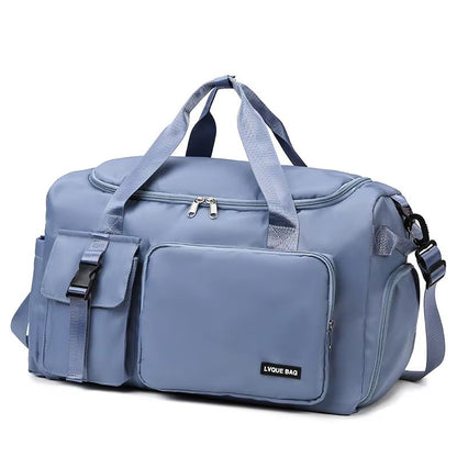 Womens Sports Gym Bag  Waterproof Travel Duffel With Dry Wet Separation  Crossbody Strap 10