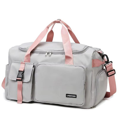 Womens Sports Gym Bag  Waterproof Travel Duffel With Dry Wet Separation  Crossbody Strap 7