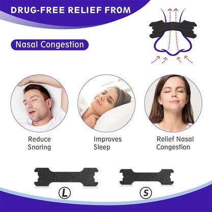 Extra Strength AntiSnoring Nose Strips  Black Nasal Strips For Better Sleep 306090 Pcs 5