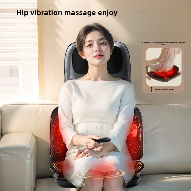 Back Massager Chair Pad With Heat Vibration Full Body Massage Seat Cushion Kneading Warmer Christma 5