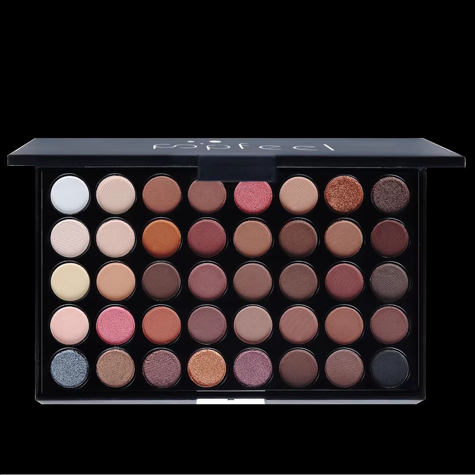 POPFEEL 40Color Eyeshadow Palette  LongLasting Brown  Pink Shades For Easy Makeup Looks 7
