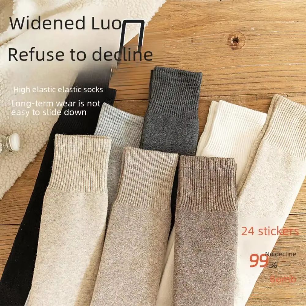 Womens Cashmere OverKnee Socks  FuzzyLined Plush Winter Stockings For Warmth  Comfort 2