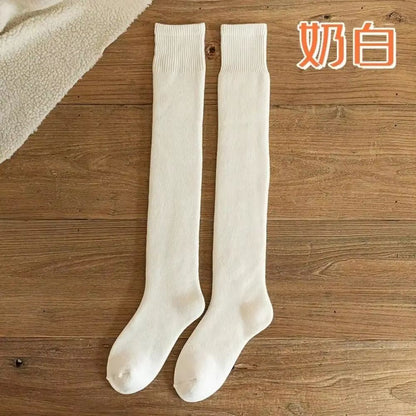 Womens Cashmere OverKnee Socks  FuzzyLined Plush Winter Stockings For Warmth  Comfort 4