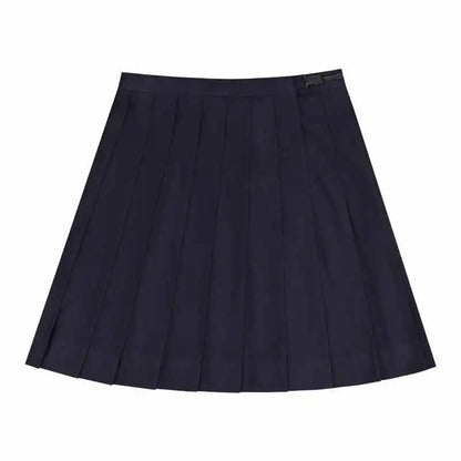 Japanese School Uniform For Women JK Sailor Suit Costume Long Sleeve White Shirt Black Skirt Set 5