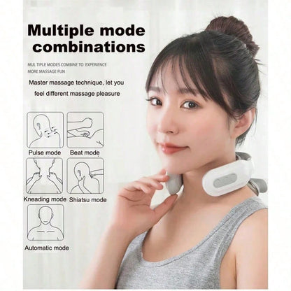 USB Rechargeable Lithium Battery Neck & Shoulder Massager, Portable Smart Design, Ideal Gift For Men & Women