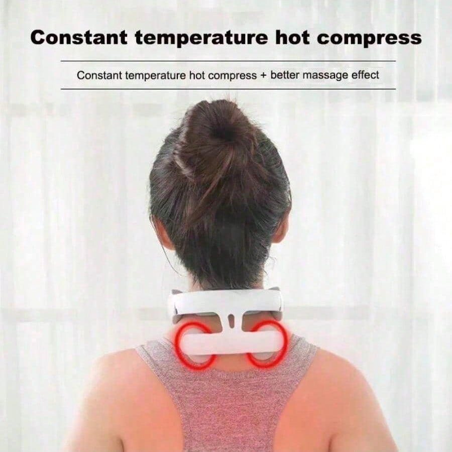 USB Rechargeable Lithium Battery Neck & Shoulder Massager, Portable Smart Design, Ideal Gift For Men & Women