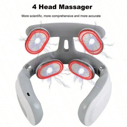 USB Rechargeable Lithium Battery Neck & Shoulder Massager, Portable Smart Design, Ideal Gift For Men & Women