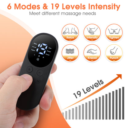 Heated Massage Pad For Cervical Back Leg Arm, EMS Pulse Heating Neck Massage Patch, 6 Modes 19 Levels Mini Massager