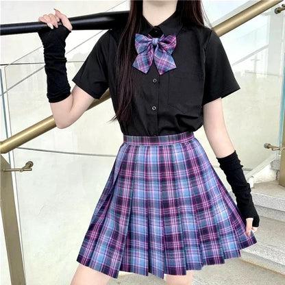 JK Seifuku Sailor Uniform Set School Uniform With Pleated Skirt And Blouse Korean Student Fashion P 8