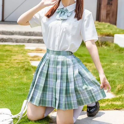 JK Seifuku Sailor Uniform Set School Uniform With Pleated Skirt And Blouse Korean Student Fashion P 9
