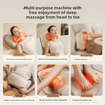 Neck  Back Heated Massage Pillow Shoulder Waist Finger Shiatsu Massager MultiFunction Relaxation 4