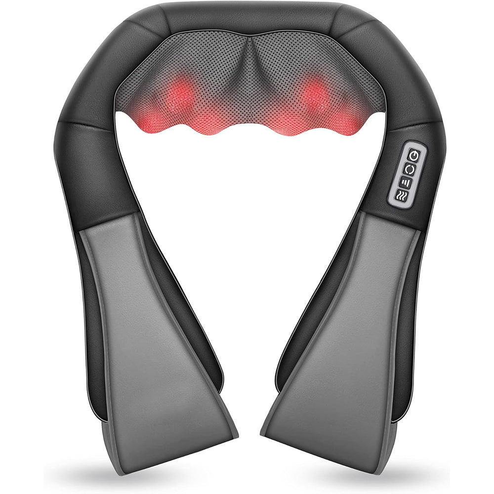 Heated Back Massager for Neck Waist Leg Body, U Shape Deep Kneading Electric Massage Pillow, Shiatsu Neck & Shoulder