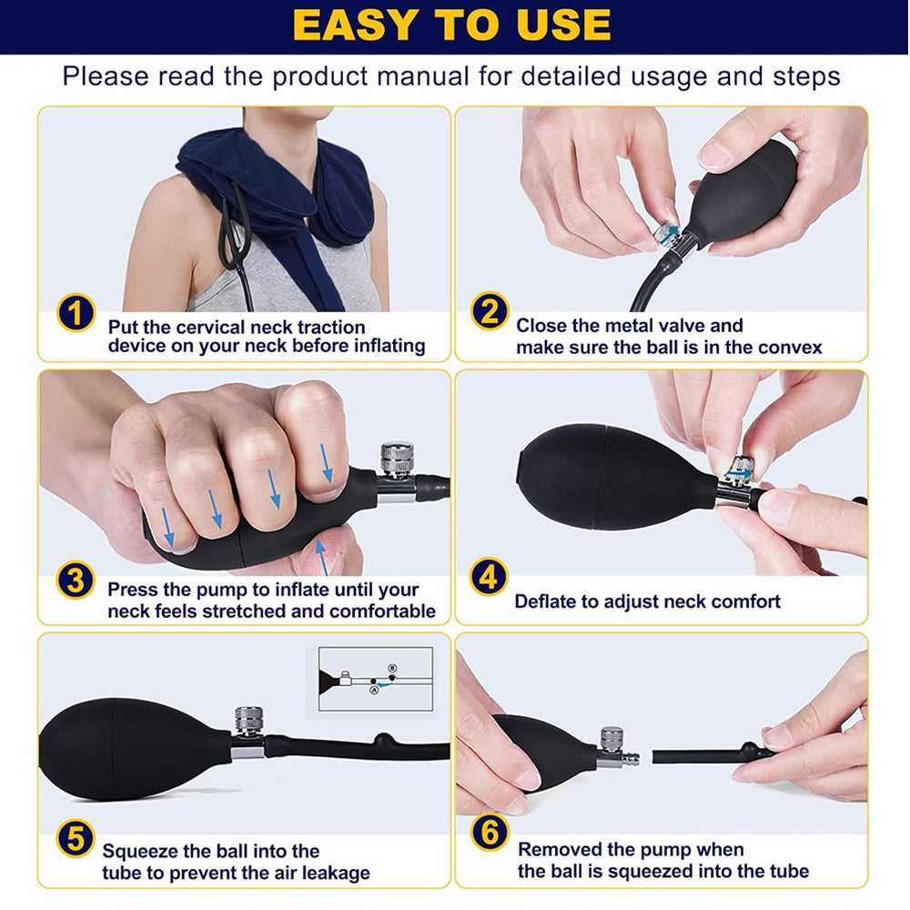 Inflatable Cervical Neck Traction Device Neck Support Cushion Body Relaxing Neck Pillow Massage 2