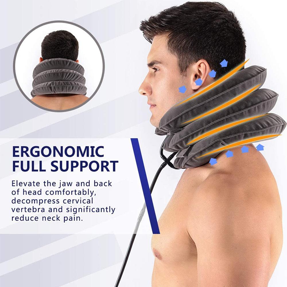Inflatable Cervical Neck Traction Device Neck Support Cushion Body Relaxing Neck Pillow Massage 4