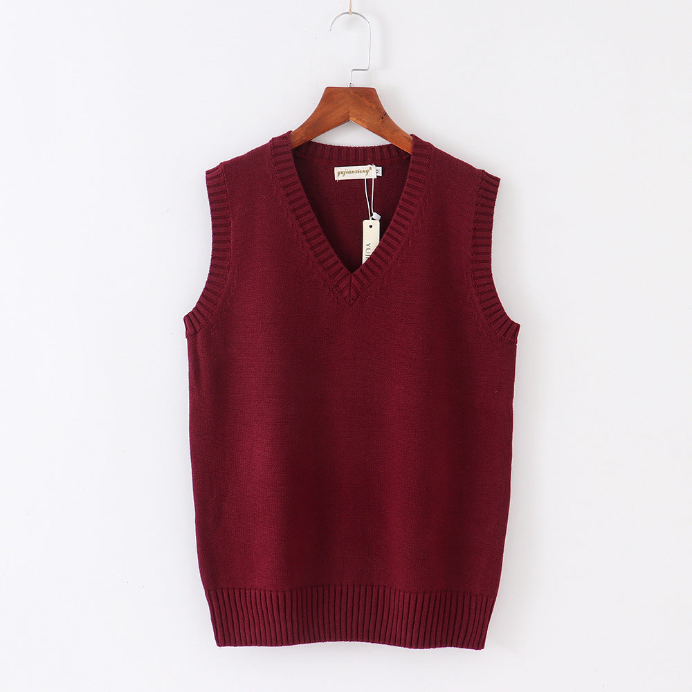 Anime Cosplay Vest, JK School Uniform Sweater, Cute Knit Coat for Girls, Halloween Winter Costume