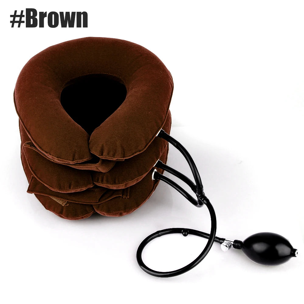 Inflatable Cervical Neck Traction Device Neck Support Cushion Body Relaxing Neck Pillow Massage 7