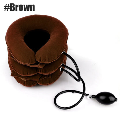 Inflatable Cervical Neck Traction Device Neck Support Cushion Body Relaxing Neck Pillow Massage 7