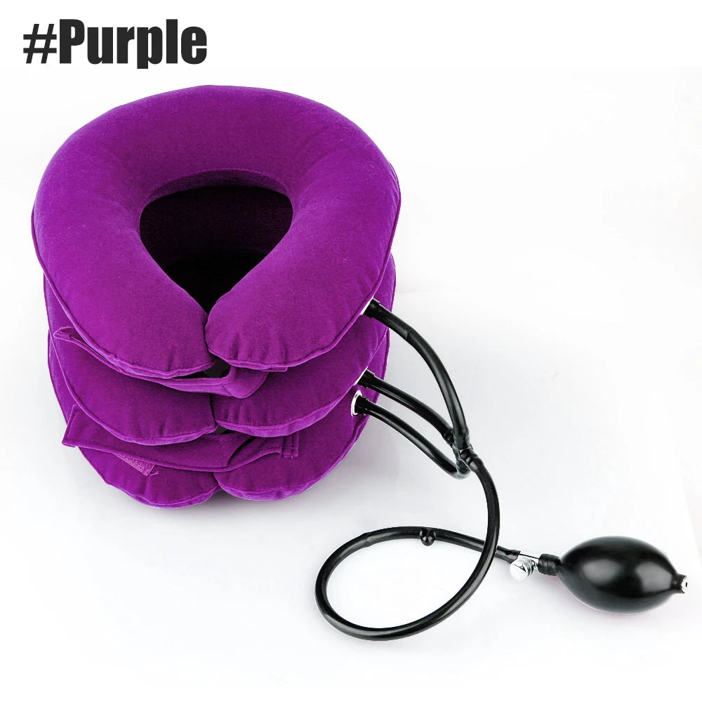 Inflatable Cervical Neck Traction Device Neck Support Cushion Body Relaxing Neck Pillow Massage 9