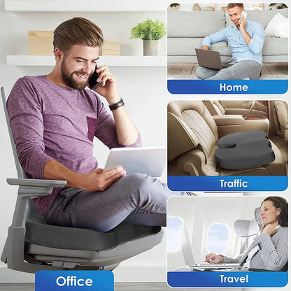 Coccyx Orthopedic Memory Foam U Seat, Office Chair Cushion, Massage Cushion Pad for Car & Chair