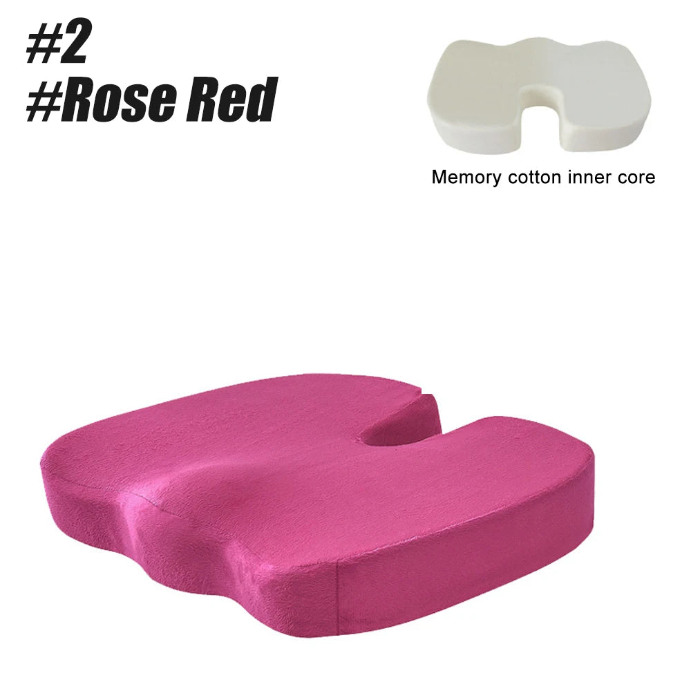 Coccyx Orthopedic Memory Foam U Seat, Office Chair Cushion, Massage Cushion Pad for Car & Chair