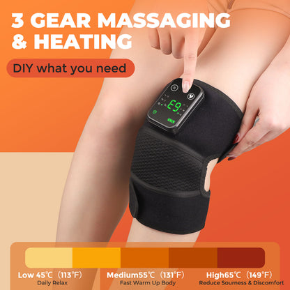 3 in 1 Massager for Shoulder Elbow Hot Compress, Electric Heated Vibration Knee Massage Pad Muscle Relaxation Thermal